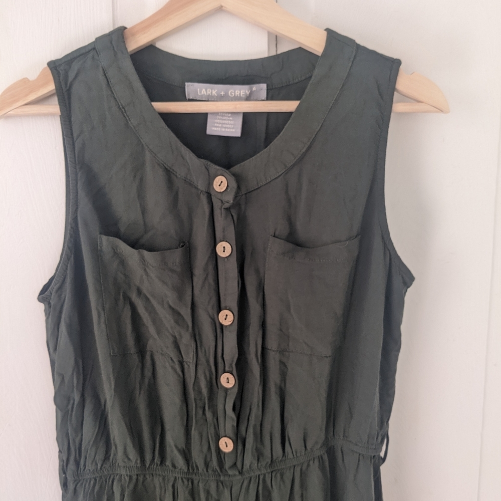 Hunter green romper